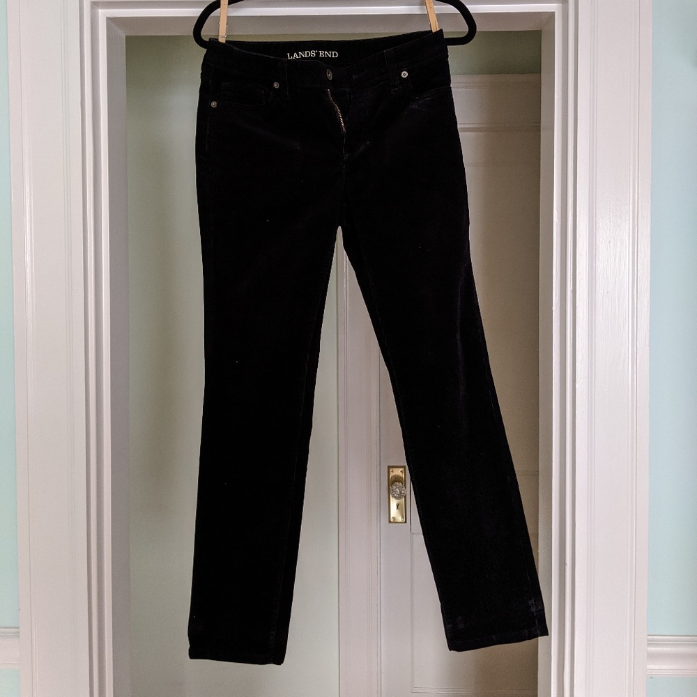 Lands End black corduroy pants